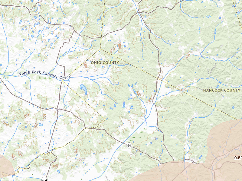 Radar-estimated hail-size map of the storm over Whitesville, KY on Jul 9, 2026