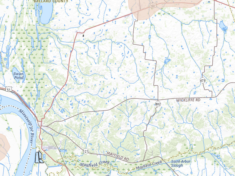 Radar-estimated hail-size map of the storm over Wickliffe, KY on Jul 4, 2026