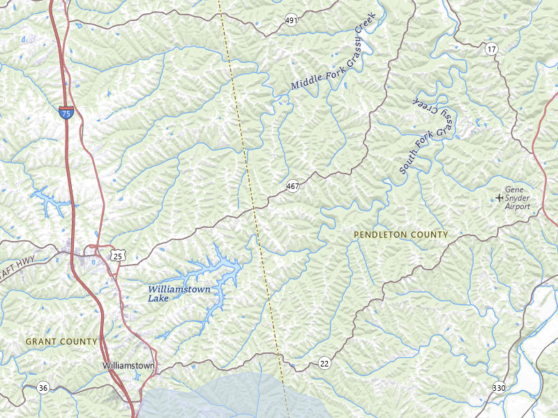 NEXRAD radar-signature map of the hail storm over Williamstown, KY on May 16, 2026