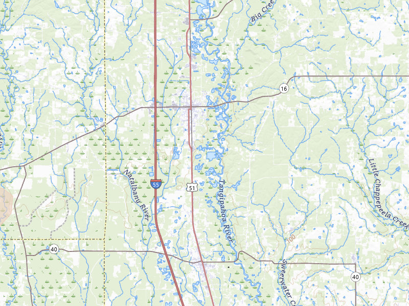 Radar-estimated hail-size map of the storm over Amite, LA on Jul 9, 2026