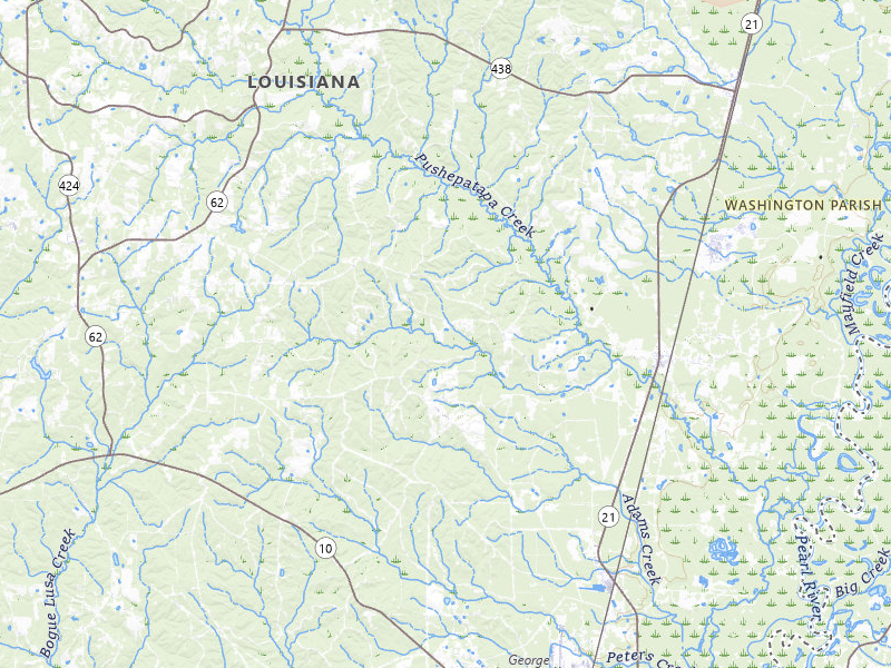 Radar-estimated hail-size map of the storm over Angie, LA on Jul 1, 2026