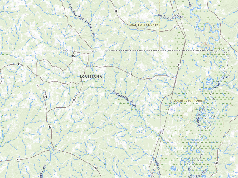 NEXRAD radar-signature map of the hail storm over Angie, LA on Aug 26, 2026