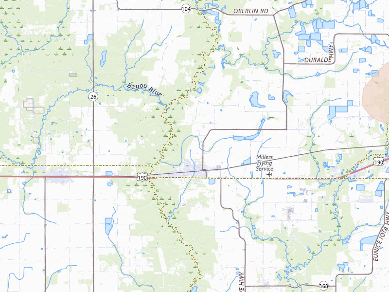 Radar-estimated hail-size map of the storm over Basile, LA on Jul 5, 2026