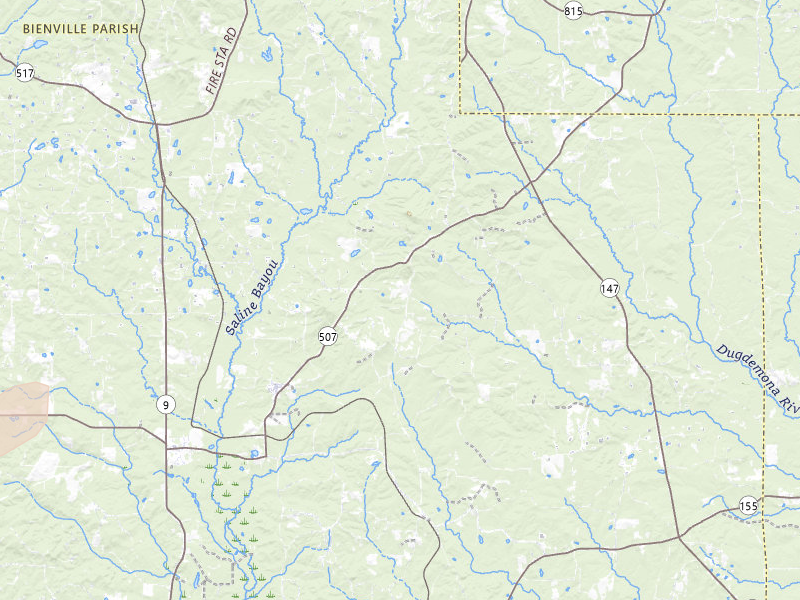 Radar-estimated hail-size map of the storm over Bienville, LA on May 19, 2026