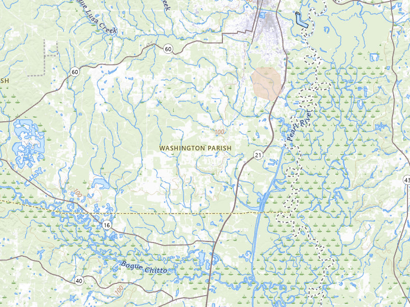 Radar-estimated hail-size map of the storm over Bogalusa, LA on Aug 18, 2026