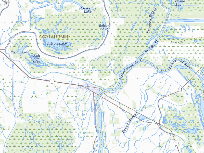 Radar-estimated hail-size map of the storm over Bordelonville, LA on Jul 7, 2026