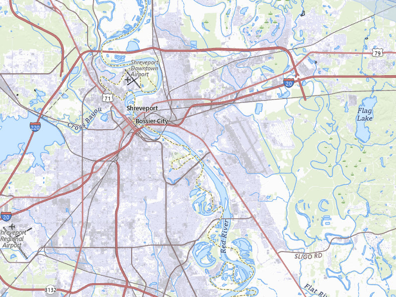 NEXRAD radar-signature map of the hail storm over Bossier City, LA on May 8, 2026
