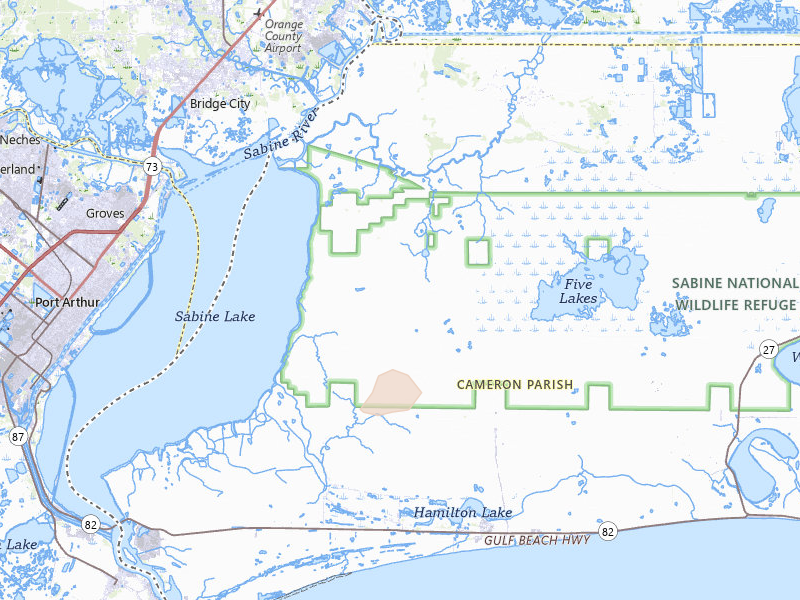 Radar-estimated hail-size map of the storm over Cameron, LA on Jul 7, 2026