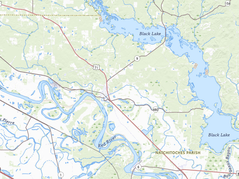 Radar-estimated hail-size map of the storm over Campti, LA on Mar 7, 2026
