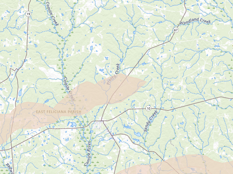 Radar-estimated hail-size map of the storm over Clinton, LA on May 8, 2026