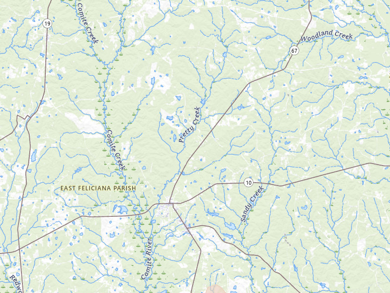 Radar-estimated hail-size map of the storm over Clinton, LA on Jul 5, 2026