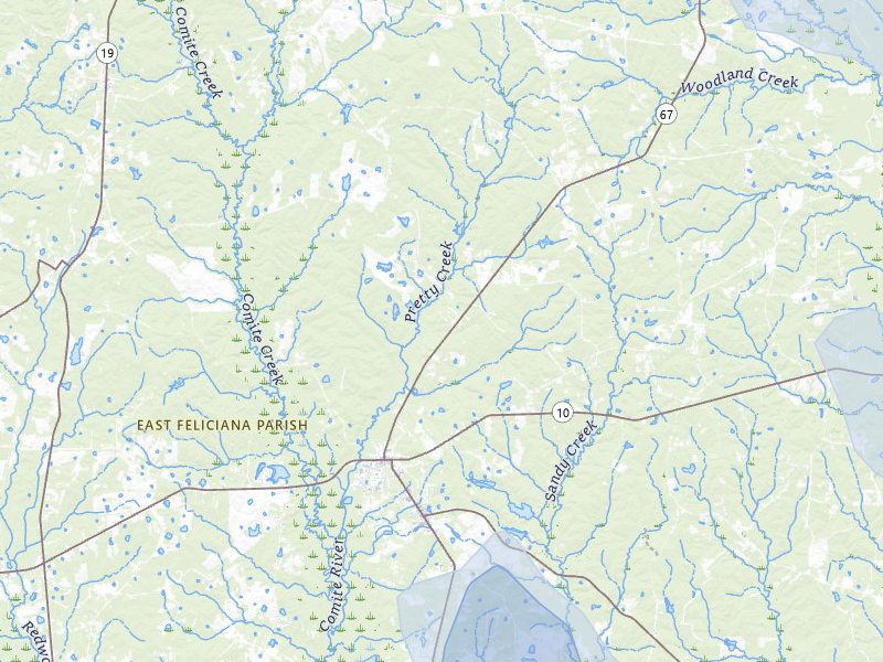 NEXRAD radar-signature map of the hail storm over Clinton, LA on Jul 5, 2026