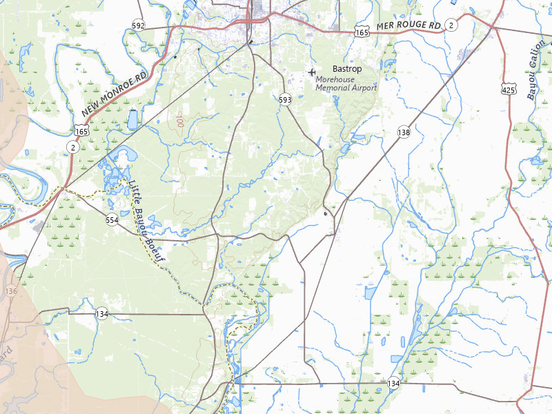 Radar-estimated hail-size map of the storm over Collinston, LA on Apr 25, 2026