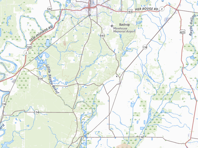 Radar-estimated hail-size map of the storm over Collinston, LA on Jun 19, 2026