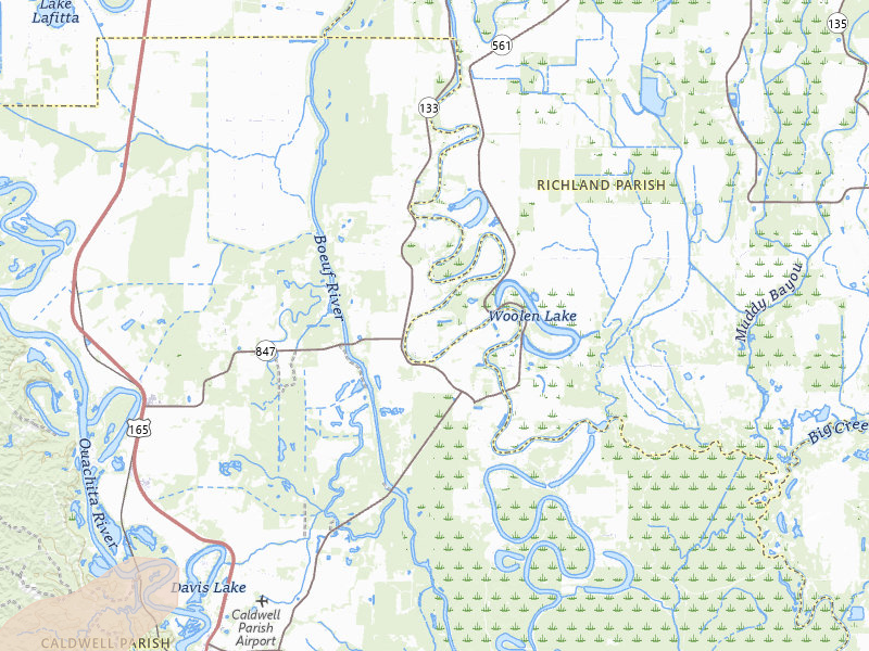 Radar-estimated hail-size map of the storm over Columbia, LA on Mar 7, 2026