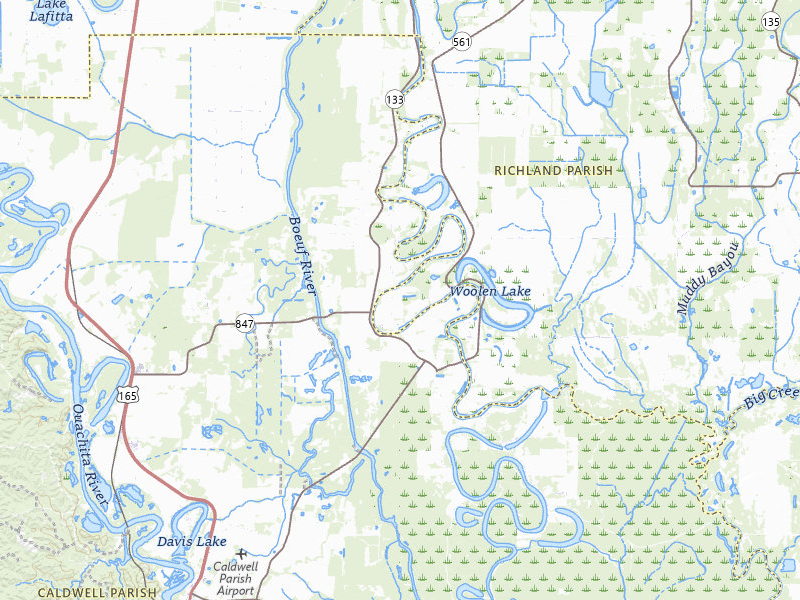Radar-estimated hail-size map of the storm over Columbia, LA