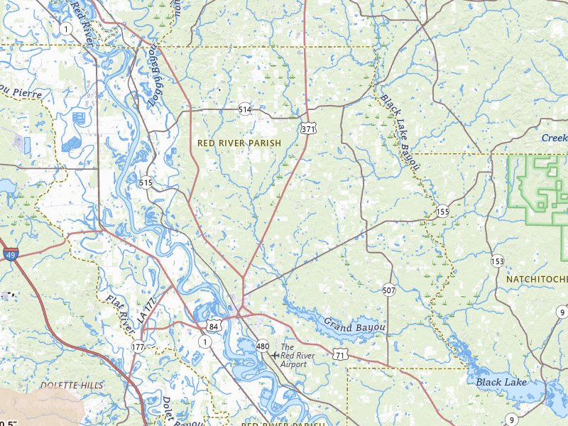 Radar-estimated hail-size map of the storm over Coushatta, LA on Mar 15, 2026