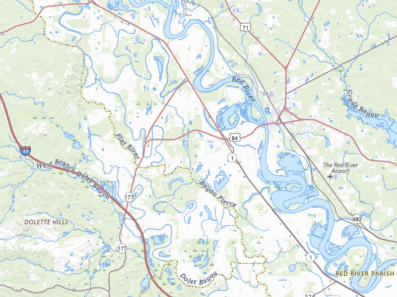 NEXRAD radar-signature map of the hail over Coushatta, LA