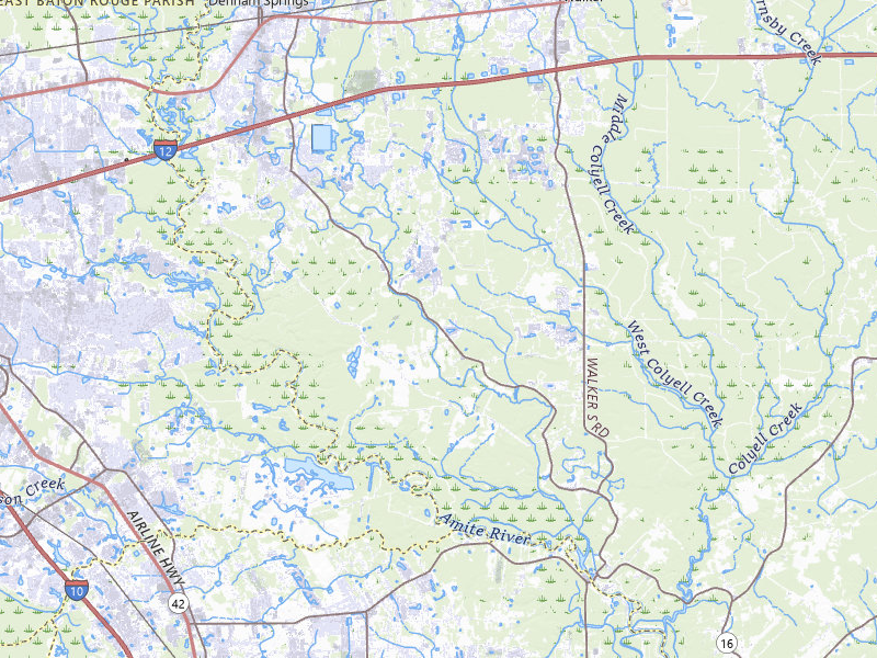 Radar-estimated hail-size map of the storm over Denham Springs, LA on Mar 31, 2026