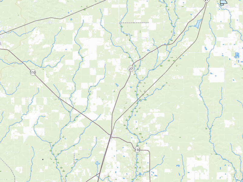NEXRAD radar-signature map of the hail storm over Deridder, LA on May 10, 2026