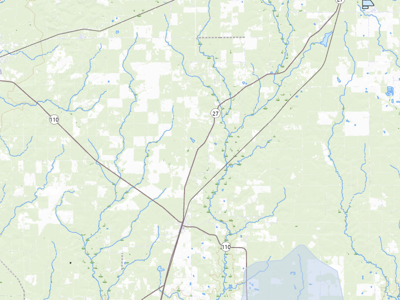 NEXRAD radar-signature map of the hail storm over Deridder, LA on Jul 11, 2026