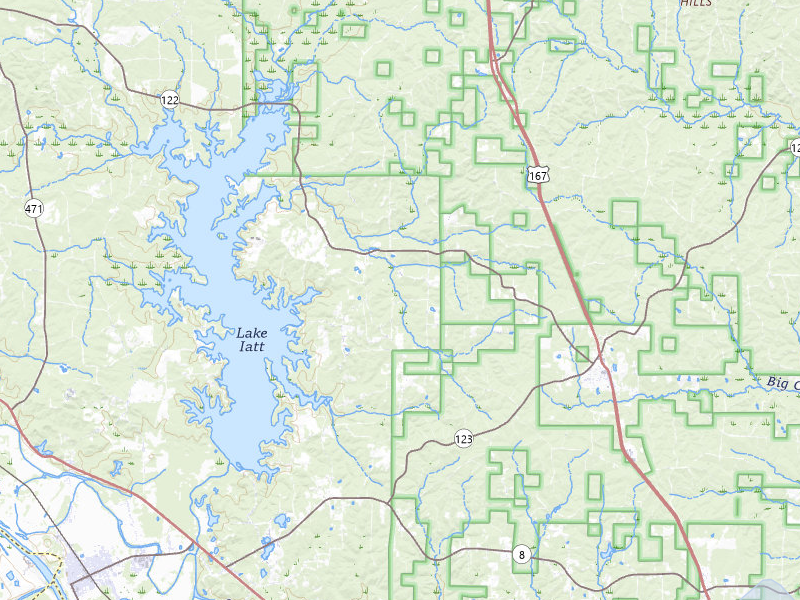 NEXRAD radar-signature map of the hail storm over Dry Prong, LA on Jul 5, 2026