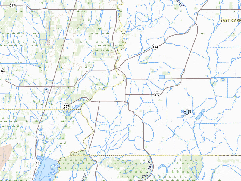 Radar-estimated hail-size map of the storm over Epps, LA on Apr 24, 2026