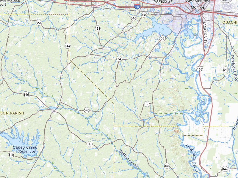 Radar-estimated hail-size map of the storm over Eros, LA on Apr 28, 2026
