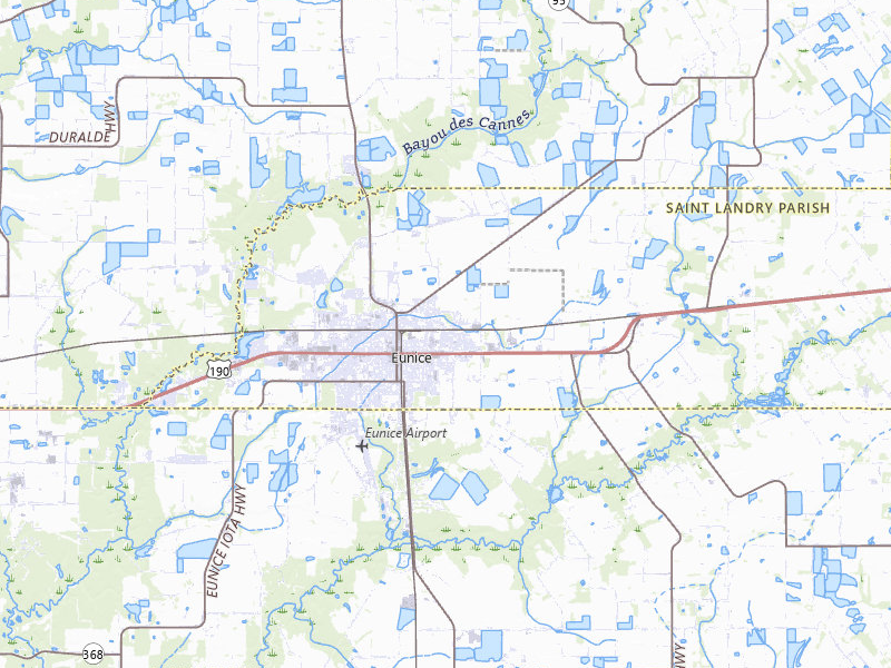 Radar-estimated hail-size map of the storm over Eunice, LA on May 8, 2026