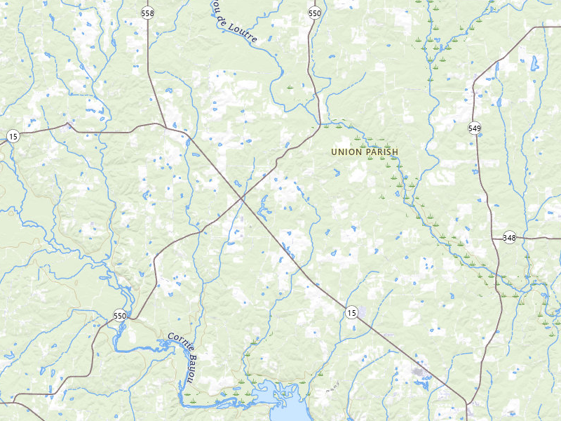 NEXRAD radar-signature map of the hail over Farmerville, LA