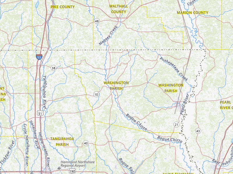 Radar-estimated hail-size map of the storm over Franklinton, LA on Mar 7, 2026