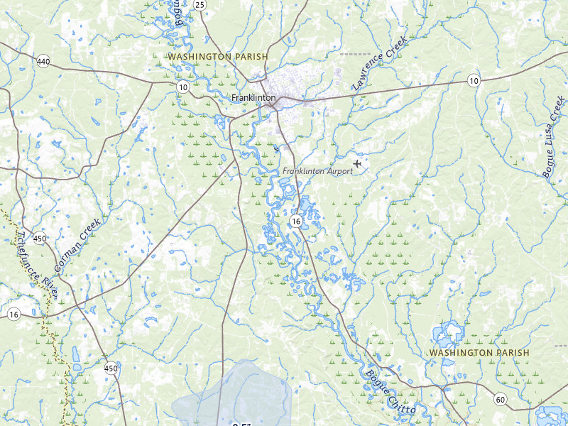 NEXRAD radar-signature map of the hail storm over Franklinton, LA on Jul 1, 2026
