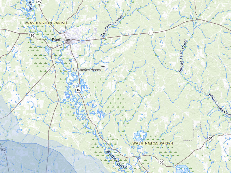 NEXRAD radar-signature map of the hail storm over Franklinton, LA on Aug 6, 2026