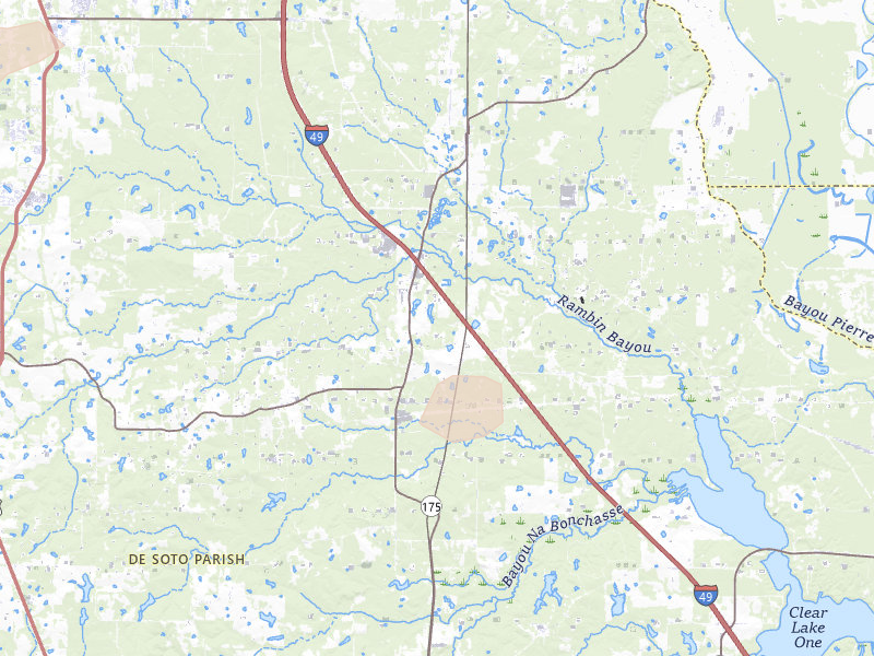 Radar-estimated hail-size map of the storm over Frierson, LA on May 22, 2026