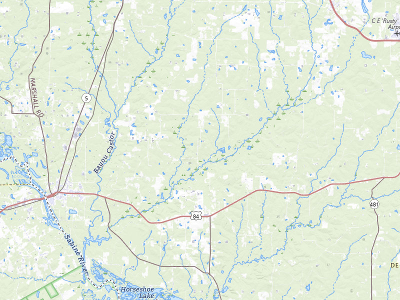 Radar-estimated hail-size map of the storm over Grand Cane, LA on Jul 1, 2026