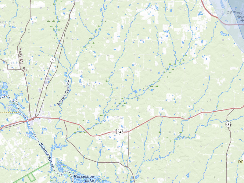 NEXRAD radar-signature map of the hail over Grand Cane, LA