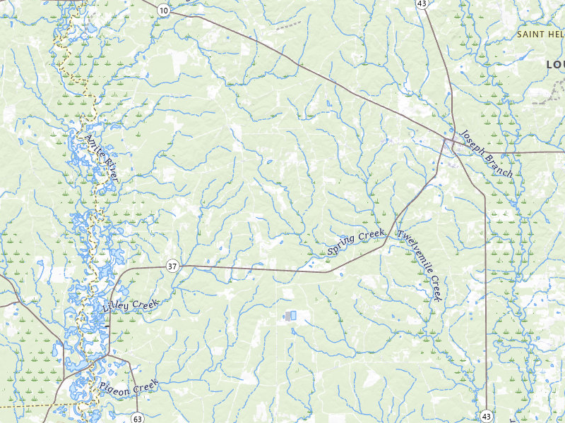 Radar-estimated hail-size map of the storm over Greensburg, LA on May 6, 2026