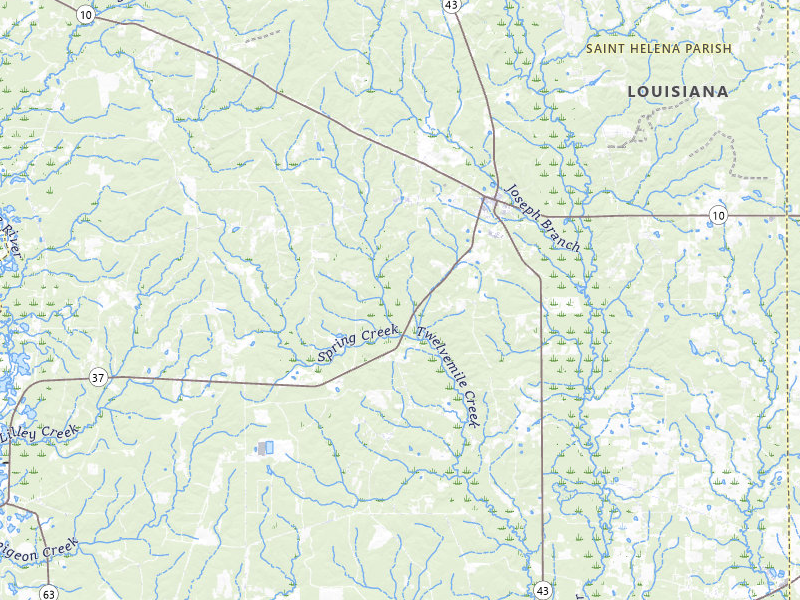 Radar-estimated hail-size map of the storm over Greensburg, LA on Jul 5, 2026