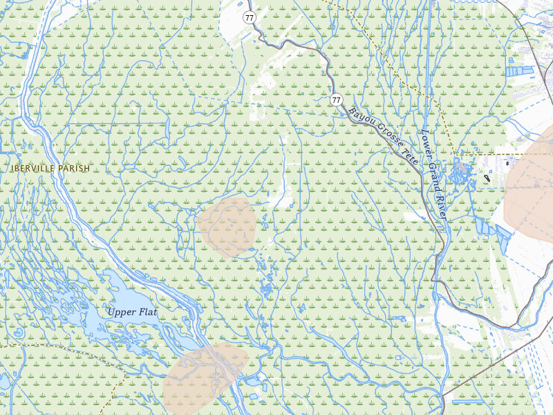 Radar-estimated hail-size map of the storm over Grosse Tete, LA