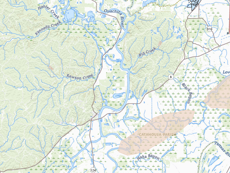 Radar-estimated hail-size map of the storm over Harrisonburg, LA on May 6, 2026