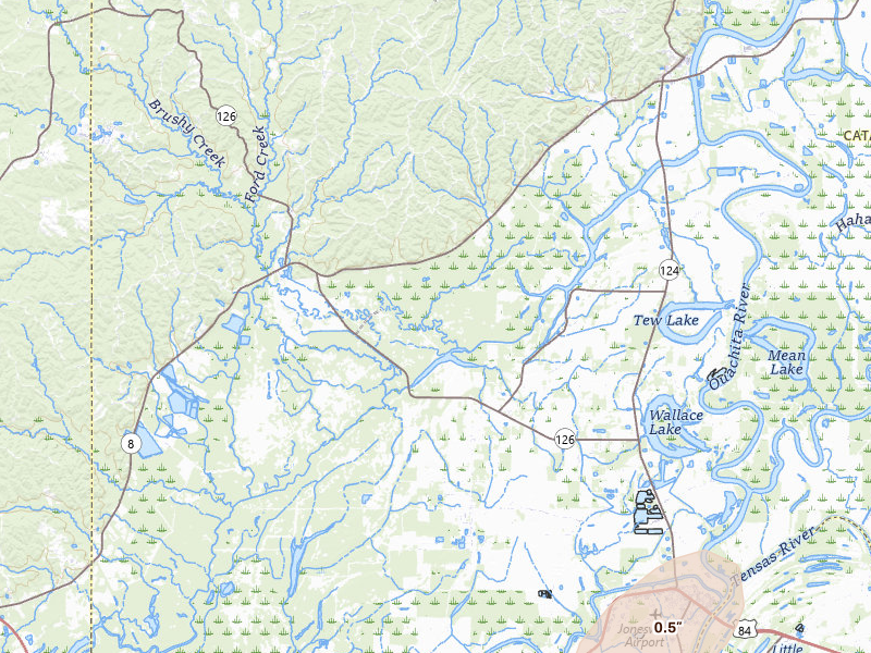 Radar-estimated hail-size map of the storm over Harrisonburg, LA on Jul 1, 2026