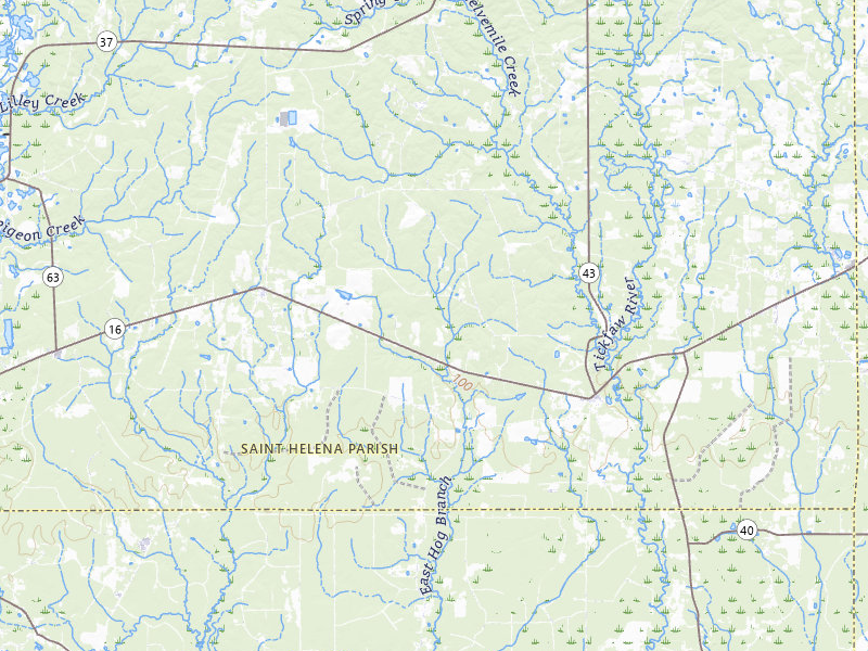 Radar-estimated hail-size map of the storm over Holden, LA on Mar 7, 2026