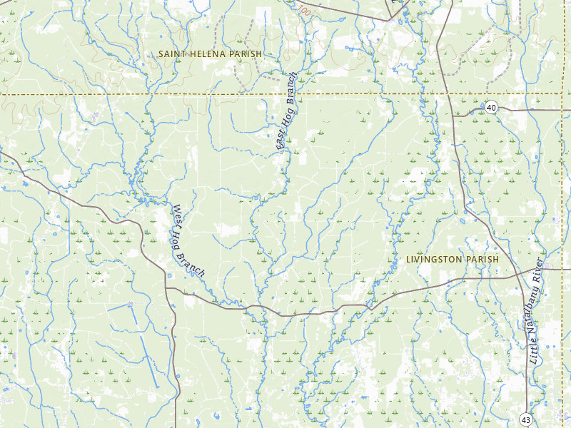 Radar-estimated hail-size map of the storm over Holden, LA on Jun 19, 2026