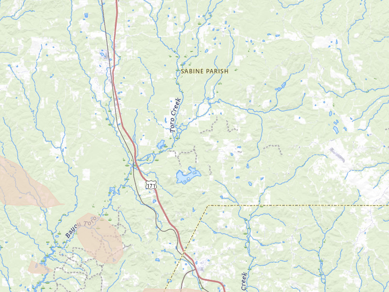 Radar-estimated hail-size map of the storm over Hornbeck, LA on Apr 29, 2026