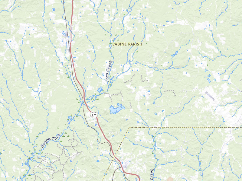 Radar-estimated hail-size map of the storm over Hornbeck, LA on Jul 17, 2026