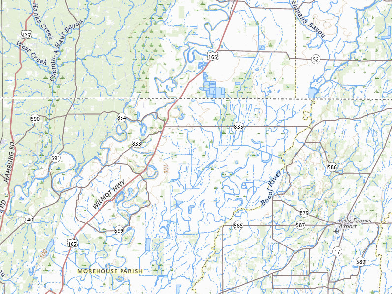 Radar-estimated hail-size map of the storm over Jones, LA on Apr 24, 2026