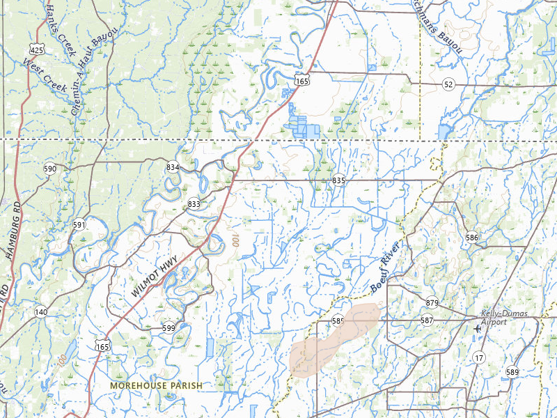 Radar-estimated hail-size map of the storm over Jones, LA on Apr 28, 2026