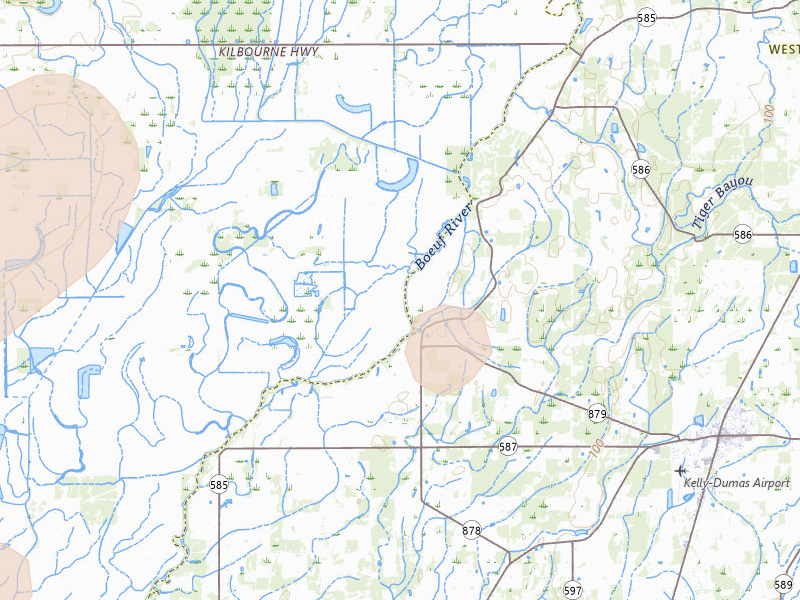 Radar-estimated hail-size map of the storm over Jones, LA