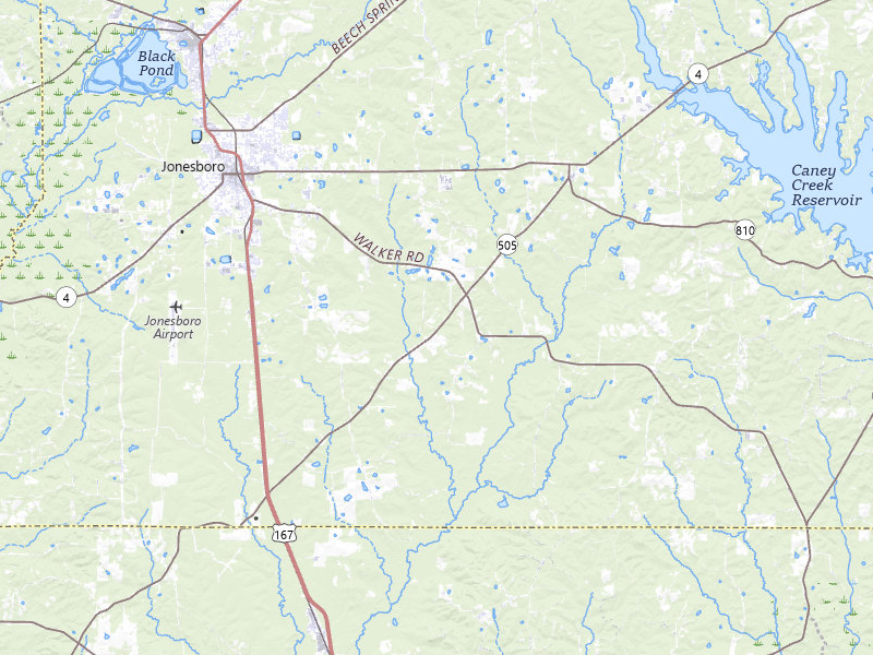 Radar-estimated hail-size map of the storm over Jonesboro, LA on May 10, 2026