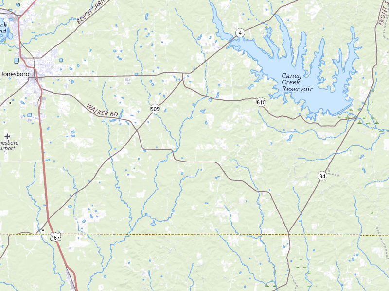 NEXRAD radar-signature map of the hail over Jonesboro, LA